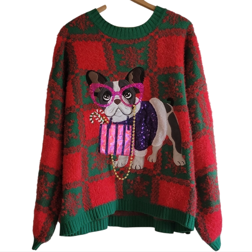 HOLIDAY TIME Christmas Dog Sweater XL